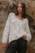 Warm Hearted Fuzzy Speckled Wide V-Neck Sweater - ShopPromesa