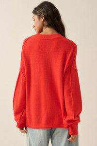 Lucky Leopards Embroidered Exposed-Seam Sweater - ShopPromesa