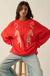 Lucky Leopards Embroidered Exposed-Seam Sweater - ShopPromesa