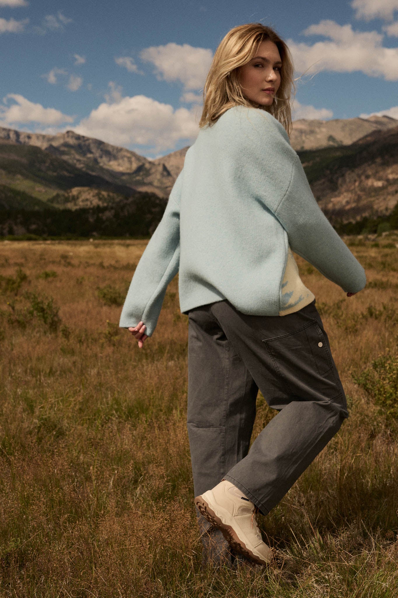 Pine Valley Jacquard-Knit Oversize Landscape Sweater