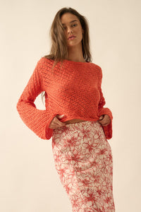Always Forever Crochet-Knit Cropped Sweater - ShopPromesa