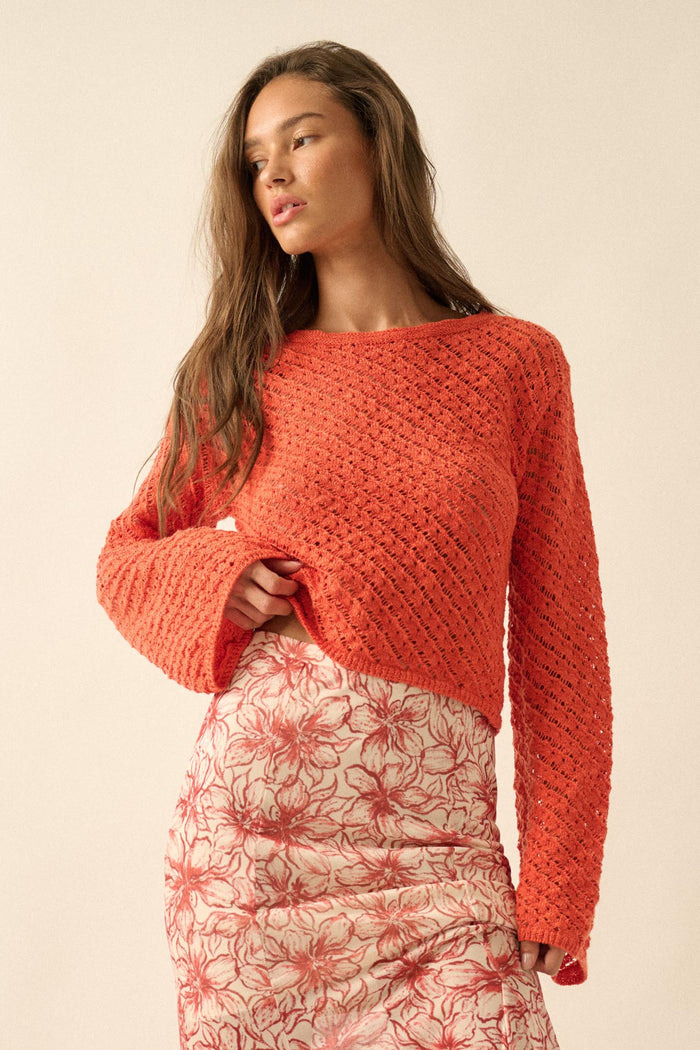 Always Forever Crochet-Knit Cropped Sweater - ShopPromesa