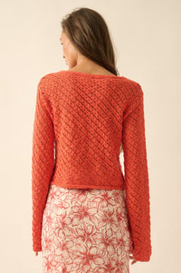 Always Forever Crochet-Knit Cropped Sweater - ShopPromesa