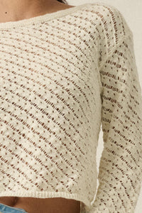 Always Forever Crochet-Knit Cropped Sweater - ShopPromesa