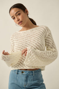 Always Forever Crochet-Knit Cropped Sweater - ShopPromesa