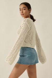 Always Forever Crochet-Knit Cropped Sweater - ShopPromesa