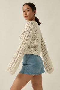 Always Forever Crochet-Knit Cropped Sweater - ShopPromesa