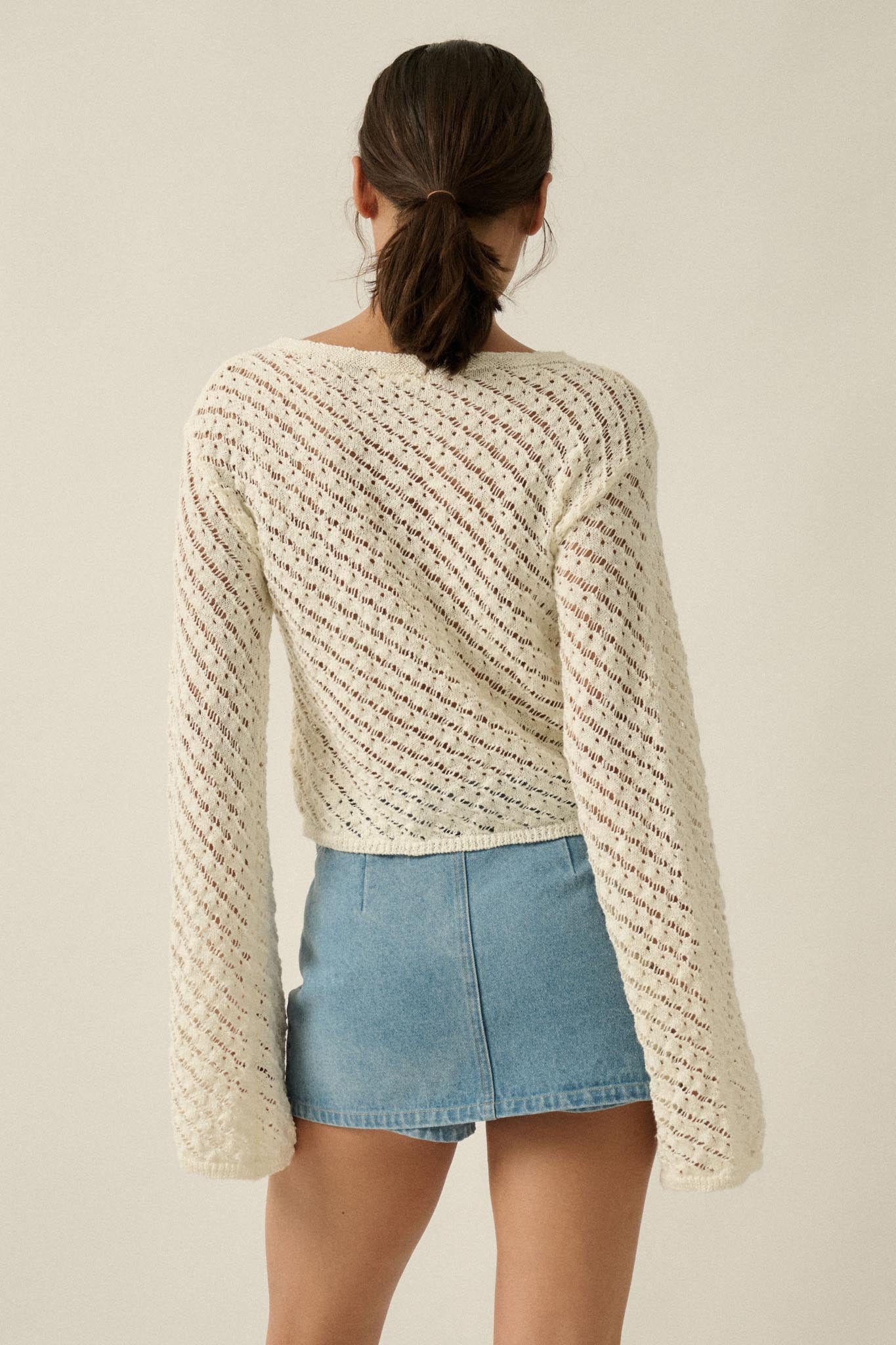 Always Forever Crochet-Knit Cropped Sweater - ShopPromesa
