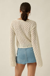 Always Forever Crochet-Knit Cropped Sweater - ShopPromesa