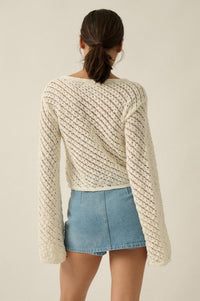 Always Forever Crochet-Knit Cropped Sweater - ShopPromesa