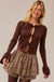 Be Kind Ribbed Knit Tie-Front Bell-Sleeve Cardigan - ShopPromesa