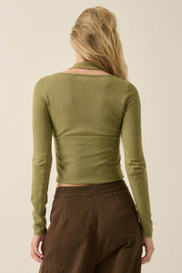 Ready for More Cropped Layered Halter Sweater - ShopPromesa