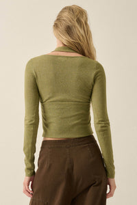 Ready for More Cropped Layered Halter Sweater - ShopPromesa