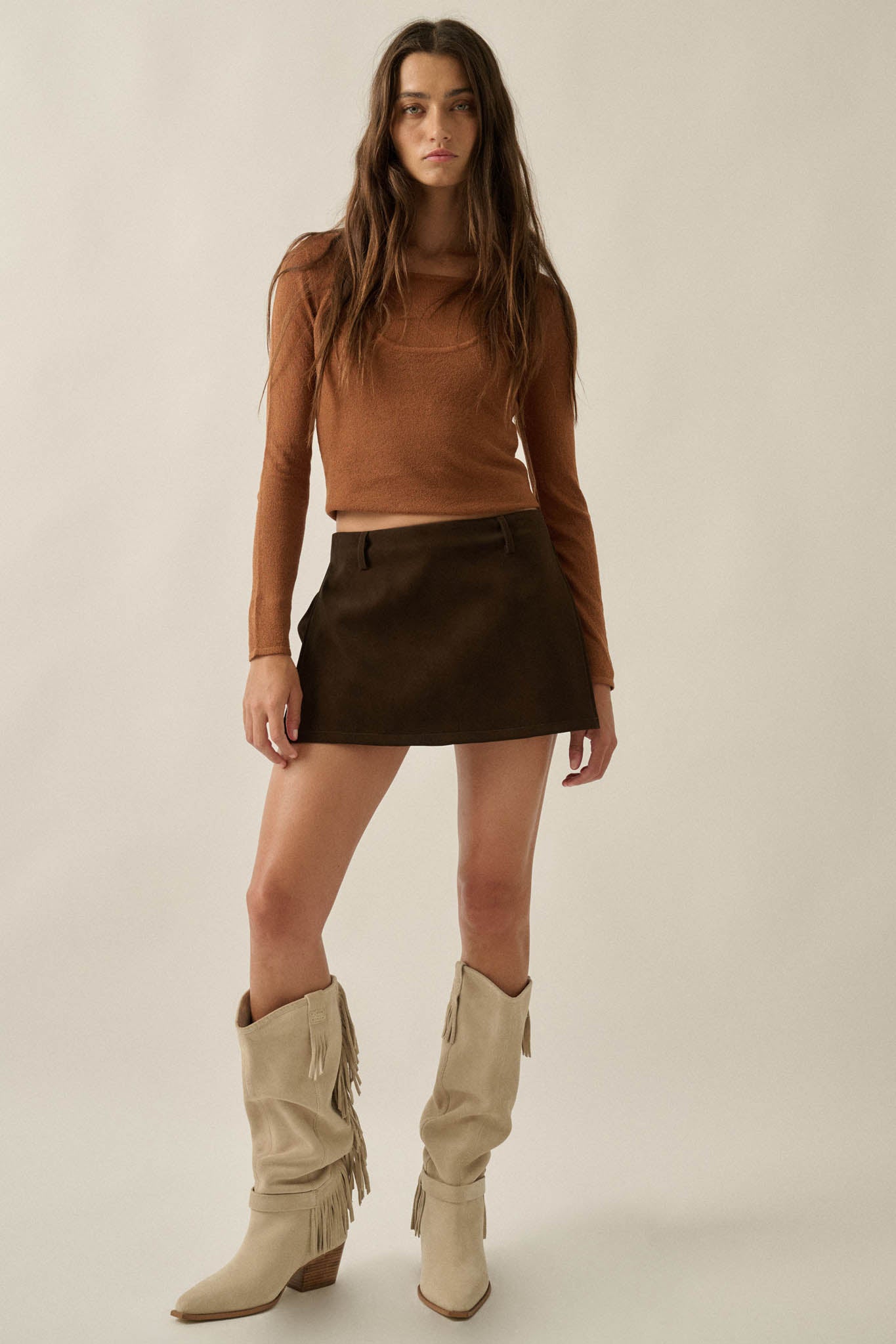 Ready for More Cropped Layered Halter Sweater - ShopPromesa