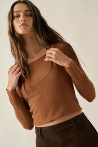 Ready for More Cropped Layered Halter Sweater - ShopPromesa