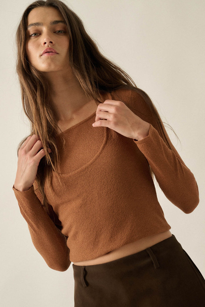 Ready for More Cropped Layered Halter Sweater - ShopPromesa