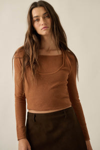 Ready for More Cropped Layered Halter Sweater - ShopPromesa