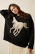 Full Gallop Jacquard Oversize Horse Sweater - ShopPromesa