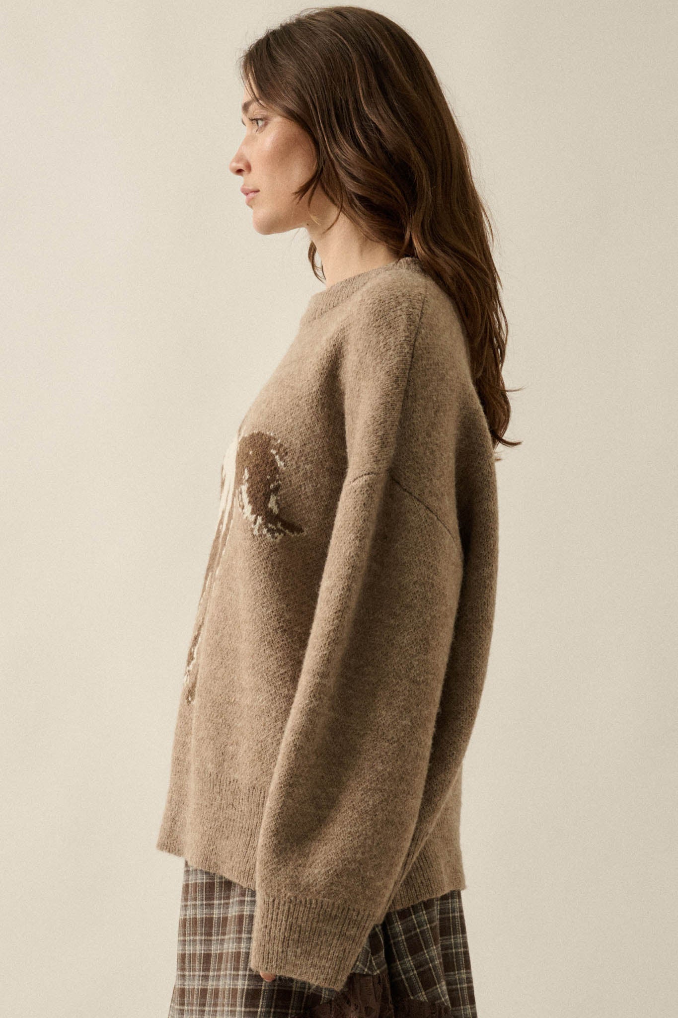 Full Gallop Jacquard Oversize Horse Sweater - ShopPromesa