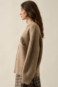 Full Gallop Jacquard Oversize Horse Sweater - ShopPromesa