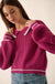 Pretty Smart Collared Bishop-Sleeve Sweater - ShopPromesa