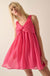 Gossamer Girl Crepe Chiffon Twist-Front Mini Dress