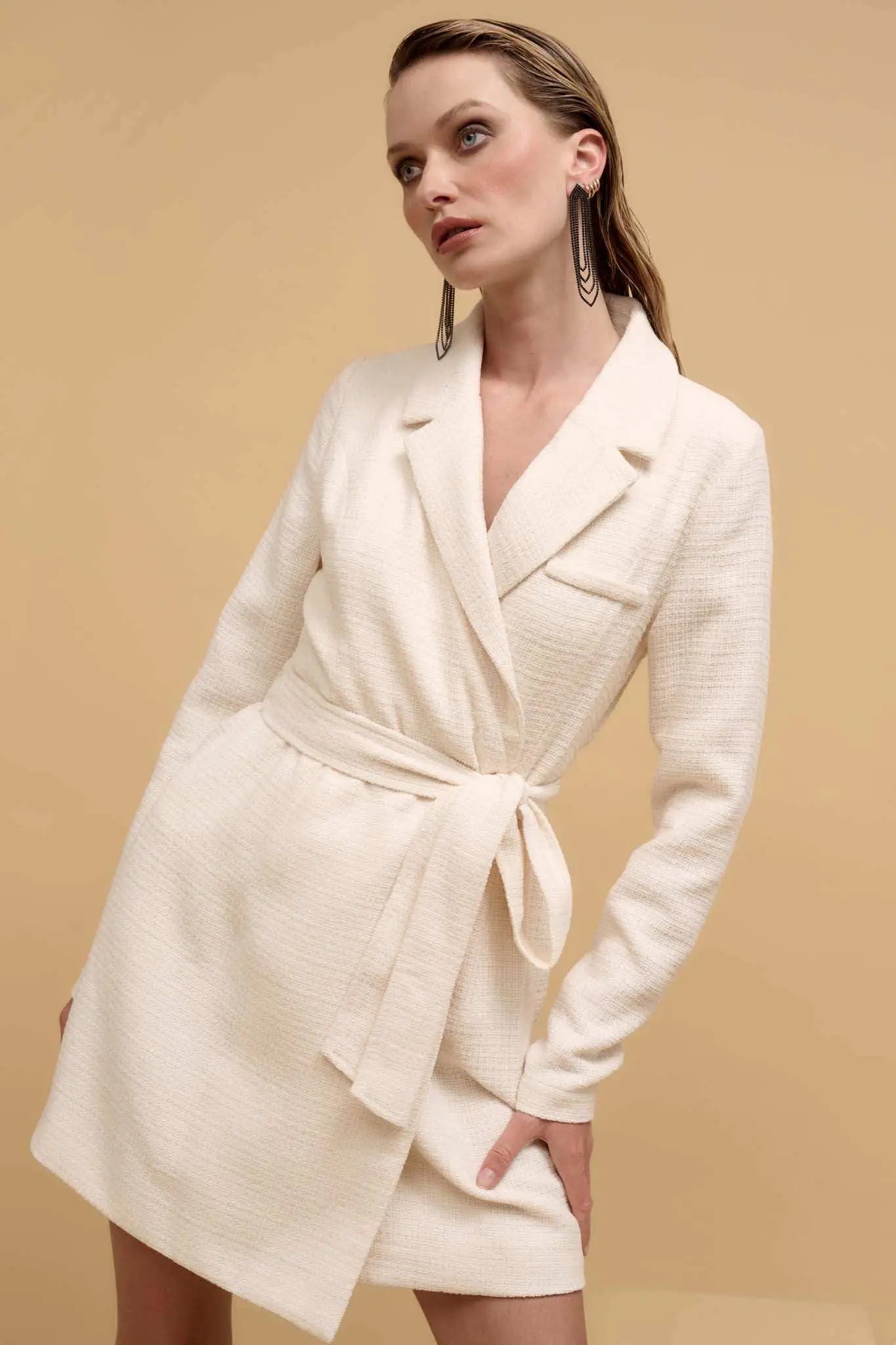 blazer wrap mini dress Graciela Wrap Blazer Mini Dress Shop LOA Clothing