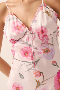 Spring Dream Floral Satin Maxi Slip Dress - ShopPromesa