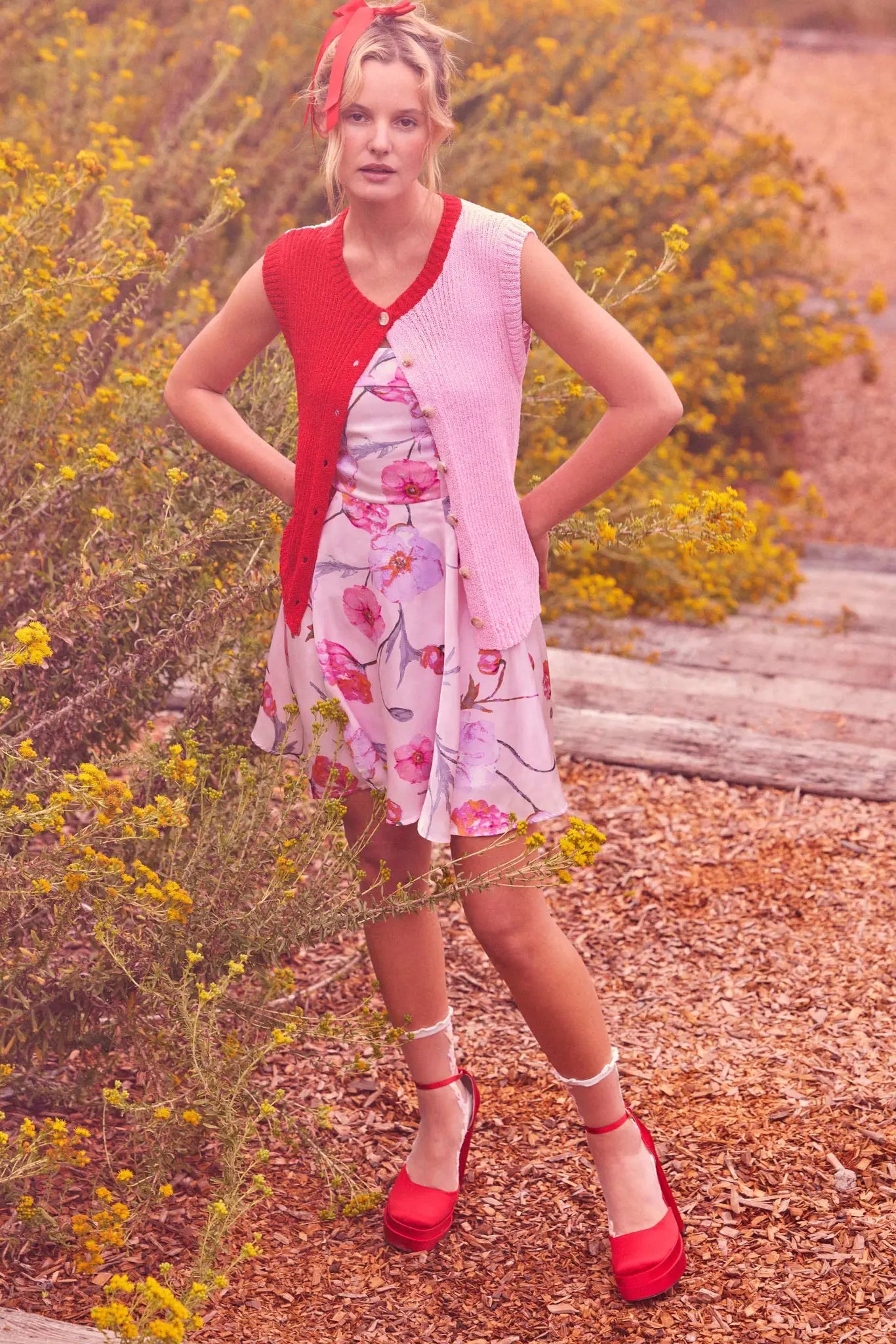 pink vest dress Huxleigh Vest Maxi Dress