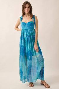Coming Up Roses Floral Chiffon Tiered Maxi Dress - ShopPromesa