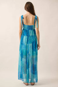 Coming Up Roses Floral Chiffon Tiered Maxi Dress - ShopPromesa