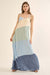 Buena Vista Colorblock Satin Tiered Maxi Dress - ShopPromesa