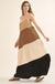 Buena Vista Colorblock Satin Tiered Maxi Dress - ShopPromesa