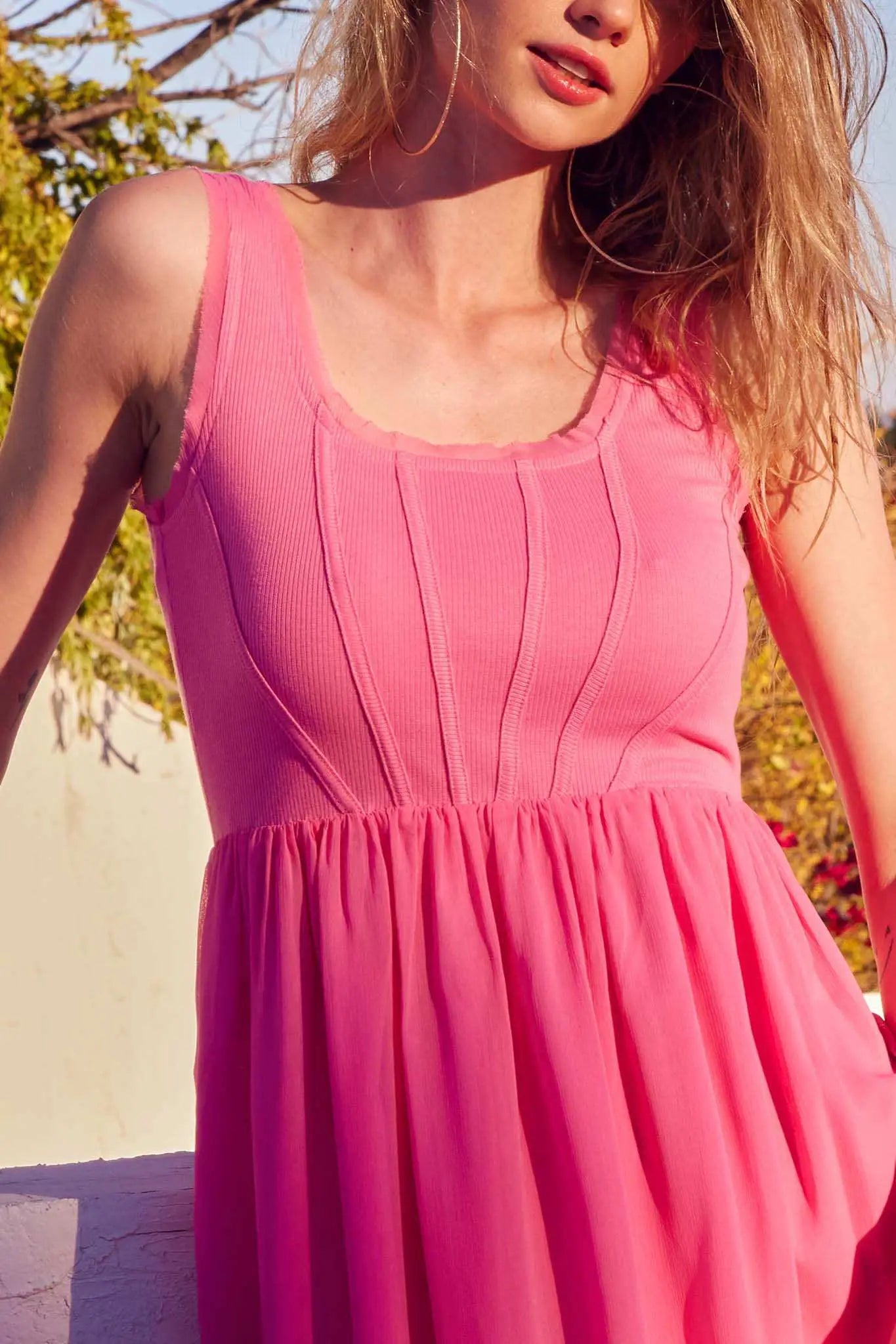 Perfect Afternoon Chiffon and Rib-Knit Maxi Dress - ShopPromesa