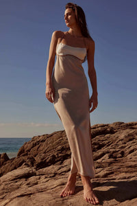 luxe satin dress Sheath-Column Floor Length Luxe Satin Bridesmaid Dress COCOMELODY CB0712, Daiquiri Green