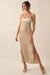 Simply Luxe Satin Piping-Trim Halter Maxi Dress - ShopPromesa