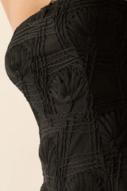 Sheer Fantasy Ribbon Lace Strapless Maxi Dress - ShopPromesa