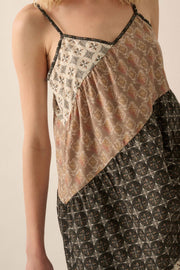 Eclectic Spirit Block-Print Tiered Maxi Dress - ShopPromesa