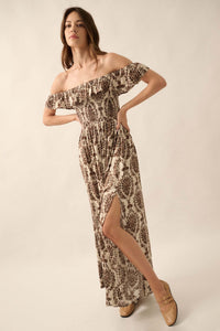 Opulent Beauty Ornate Floral-Print Maxi Dress - ShopPromesa