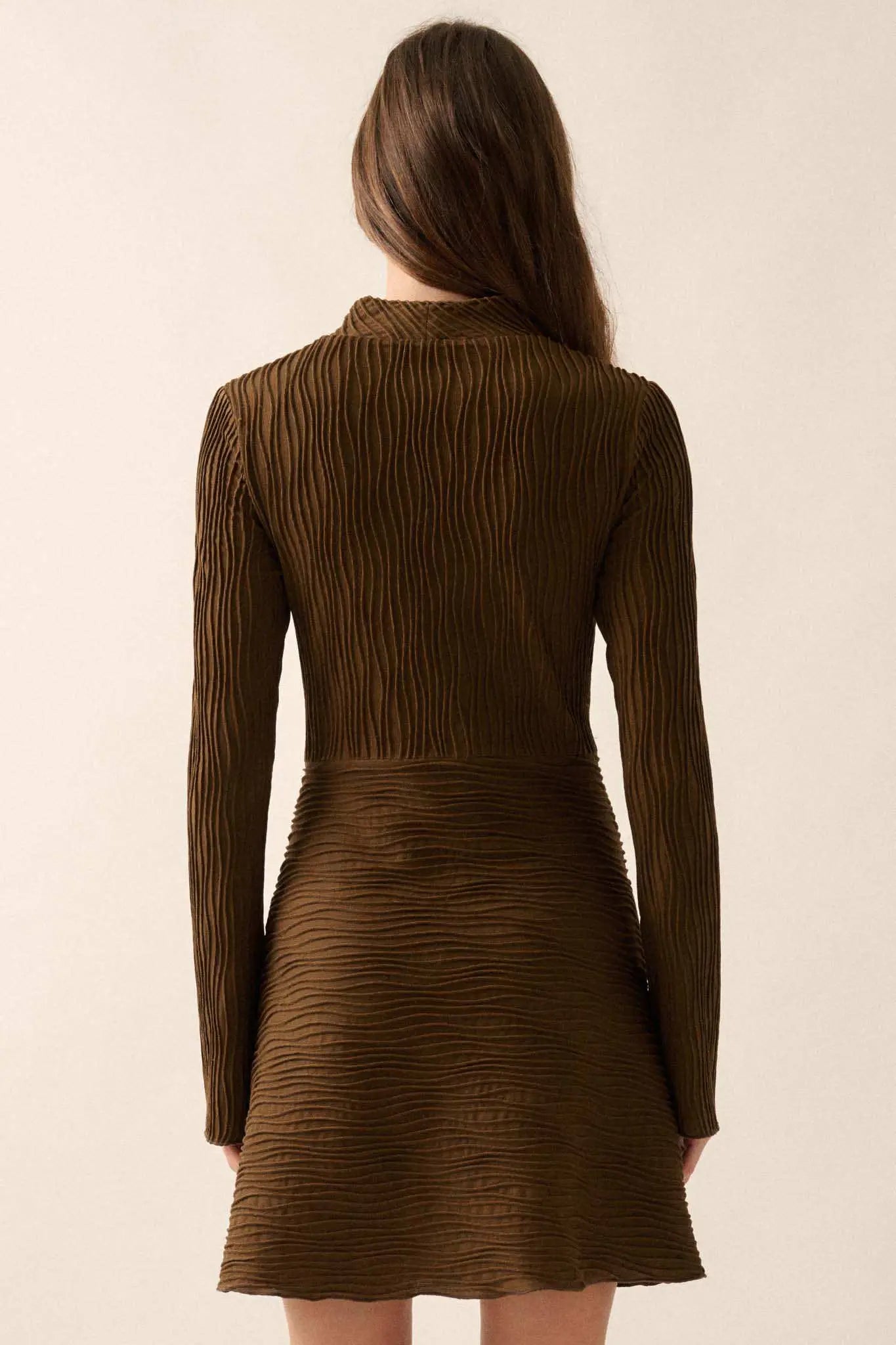 ribbed mock neck mini dress Lulus Dashing Black Ribbed Mock Neck Long Sleeve Bodycon Mini Dress