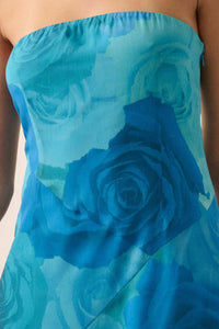 Roses Bloom Floral Strapless Drop-Waist Maxi Dress - ShopPromesa