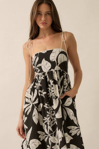 Botanical Beauty Tropical High-Waist Midi Dress - ShopPromesa