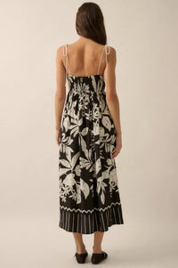 Botanical Beauty Tropical High-Waist Midi Dress - ShopPromesa
