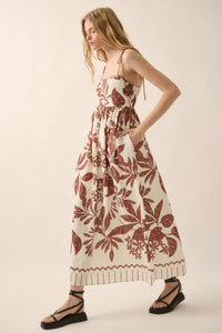 Botanical Beauty Tropical High-Waist Midi Dress - ShopPromesa