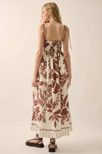 Botanical Beauty Tropical High-Waist Midi Dress - ShopPromesa