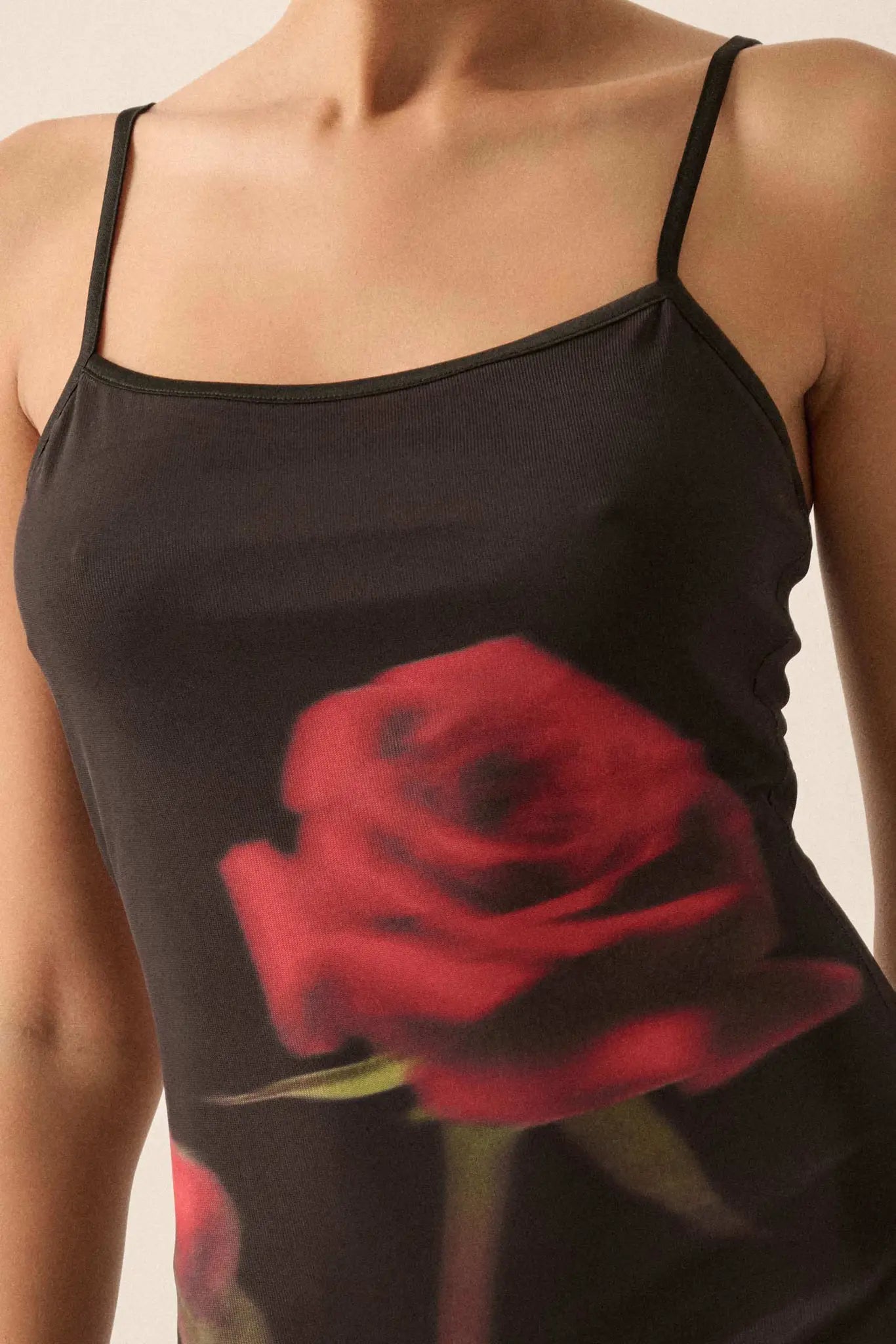 Kiss From a Rose Printed Mesh Layered Maxi Dress - ShopPromesa