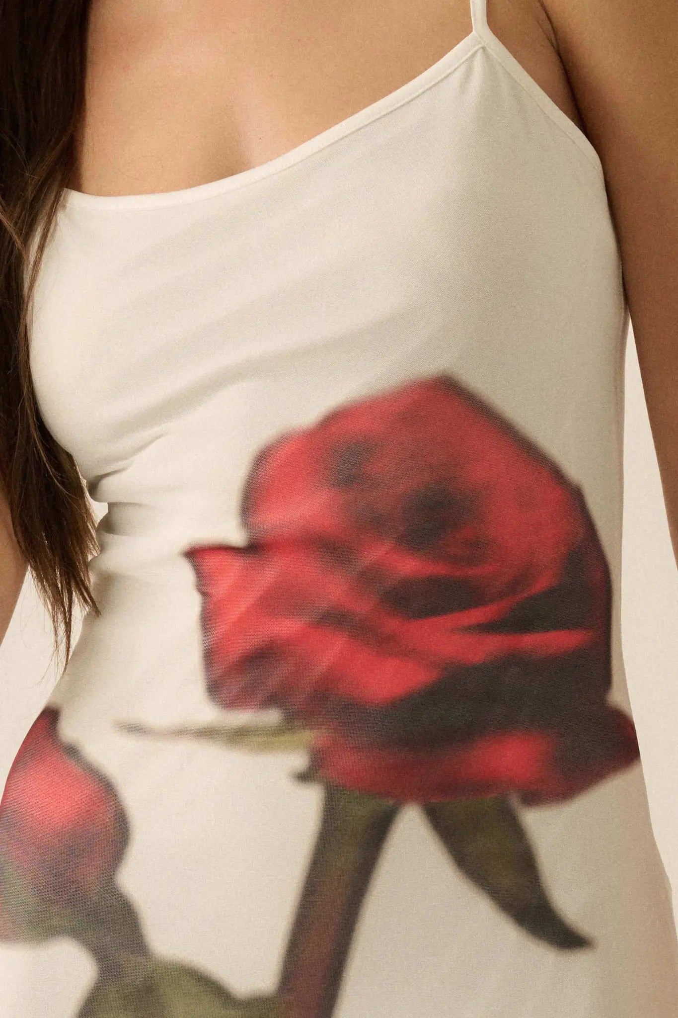 Kiss From a Rose Printed Mesh Layered Maxi Dress - ShopPromesa