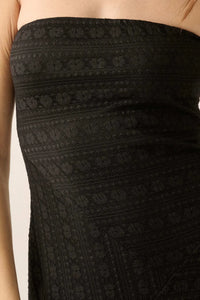 Belle Nuit Striped Lace Strapless Maxi Dress - ShopPromesa