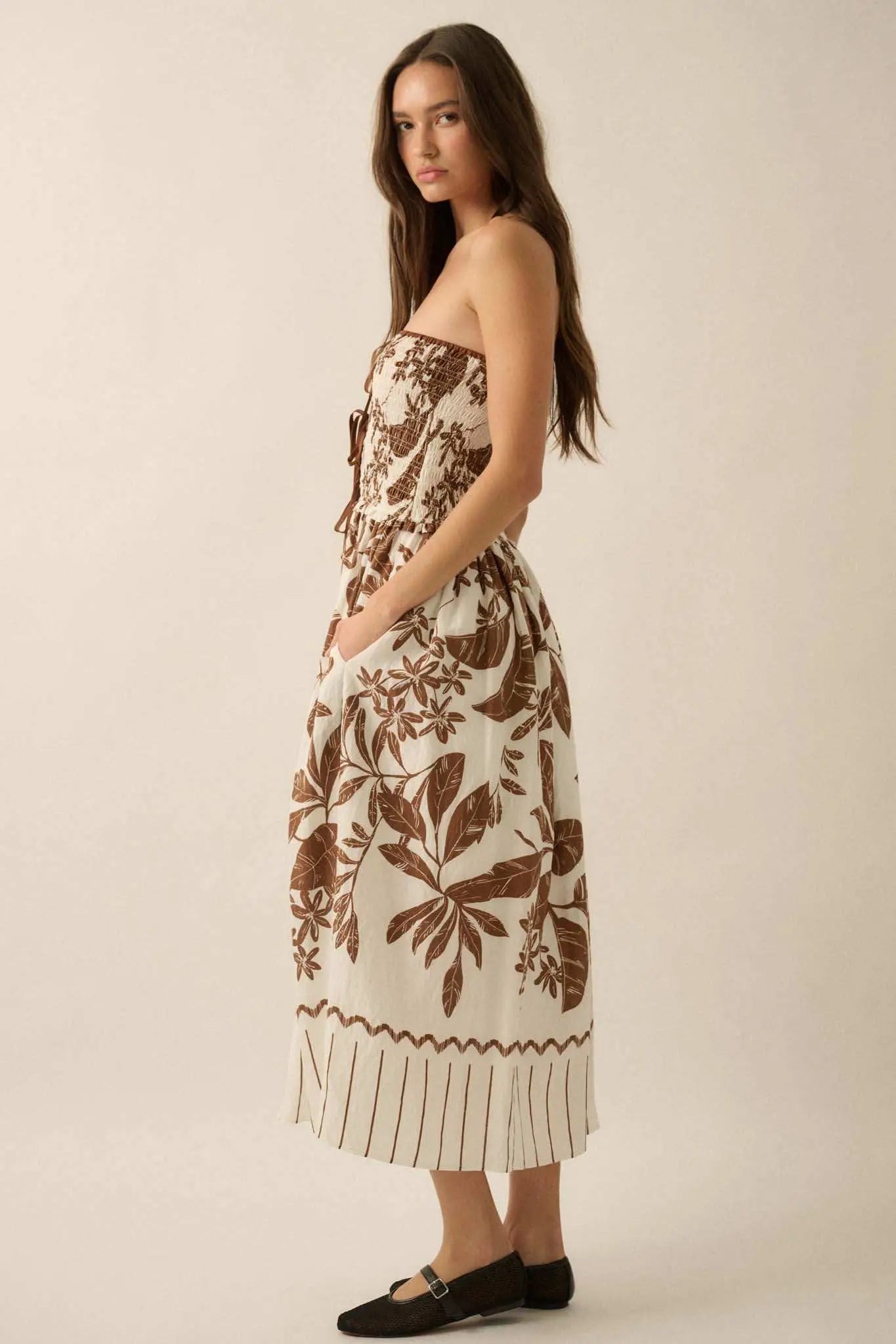 strapless cocktail dress with pockets Strapless drop waist cocktail dress with pockets