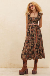 Imagine That Abstract-Print Tiered Midi Dress - ShopPromesa